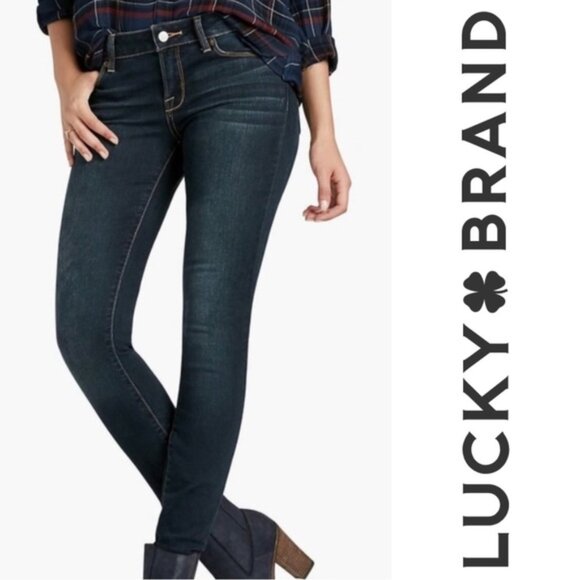 Lucky Brand | Dark Wash Denim Leyla Skinny Blue Jeans | Size 00/24A - Picture 1 of 16